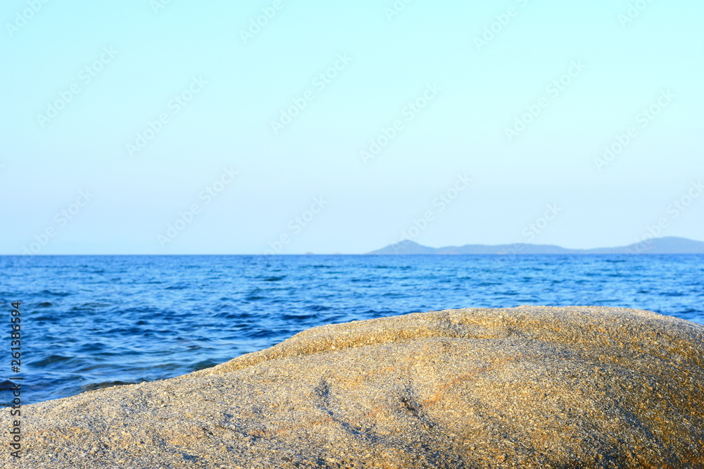 CHALKIDIKI MACEDONIA GREECE. Impressive rocks at Kakoudia beach, close to Ierissos town (Aristotle Municipality).Beuautiful sea scape. Rocks in the sea. Ierissos, greece. CHALKIDIKI MACEDONIA GREECE. Impressive rocks at Kakoudia beach, close to Ierissos town (Aristotle Municipality).Beuautiful sea scape. Rocks in the sea. Ierissos, greece.