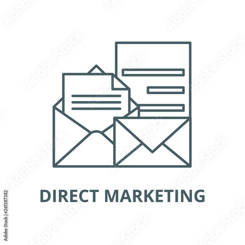 Direct marketing line icon, vector. Direct marketing outline sign, concept symbol, illustration