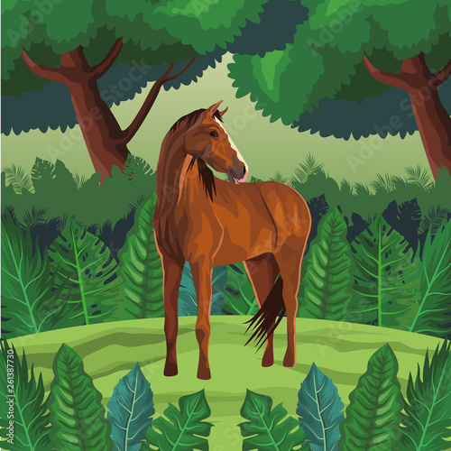 horse icon cartoon