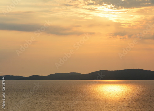 Beautiful sea sunset.