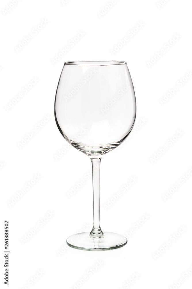 glassware on white background