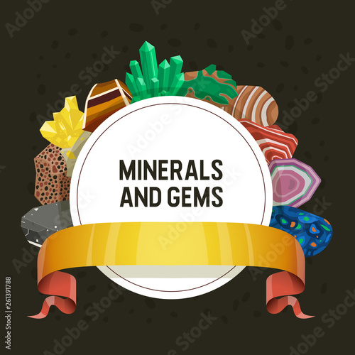 Gem mineral vector crystalline stone precious gemstone for jewellery illustration backdrop of jewel crystal stony crystallization of natural quartz background