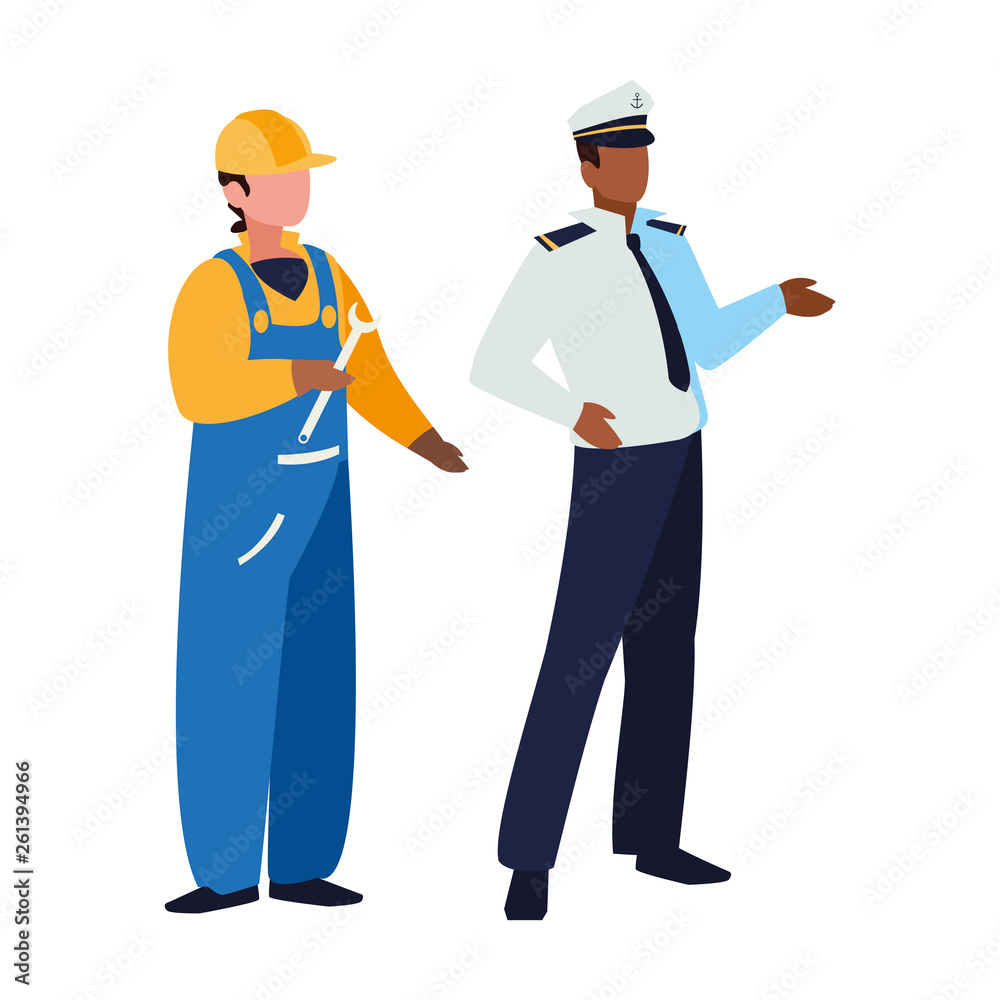 couple of professional workers characters couple of professional workers characters