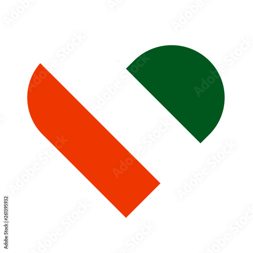 Ivory Coast Flag Heart Love Country National World Symbol