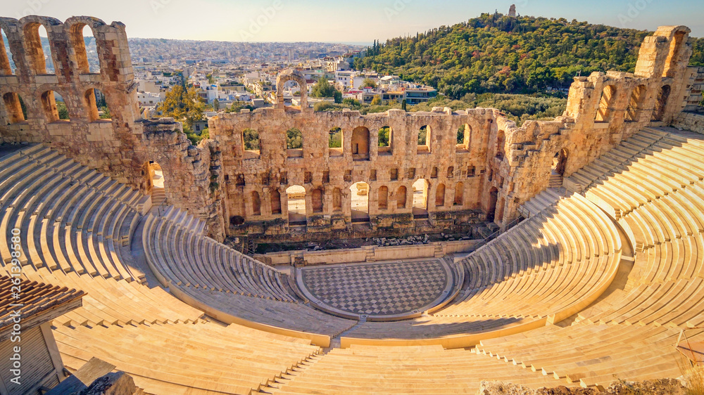 Naklejka premium Teatr Dionizosa, Ateny, Grecja