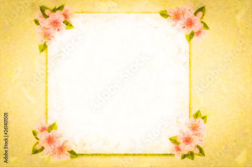 mockup  with hand-painted flowers  with beautiful flowers. Blank space or background for text space. Space for vector lustration. Template for a poster  cards  banner.
