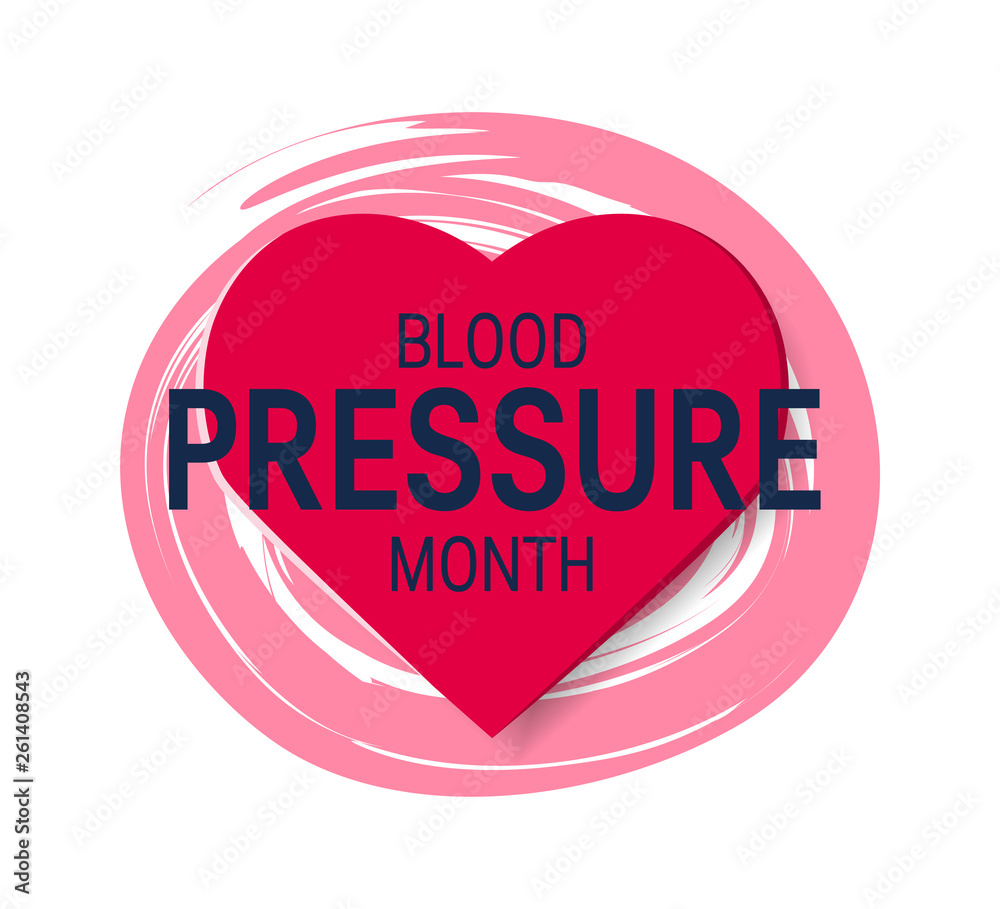 Blood pressure month concept in flat style