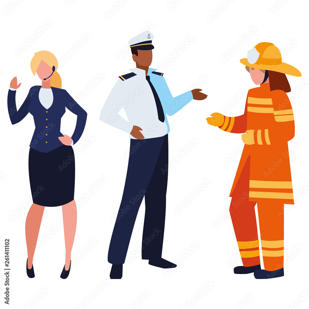 group of professional workers characters group of professional workers characters
