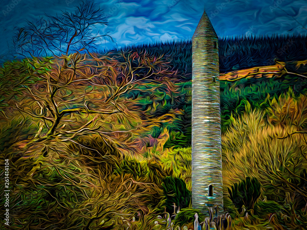 Fotografie The Round Tower – Glendalough