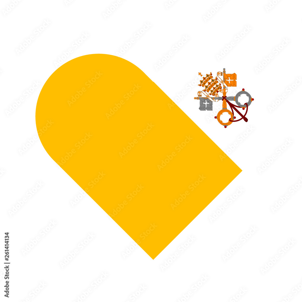 Fotografie Vatican City Flag Heart