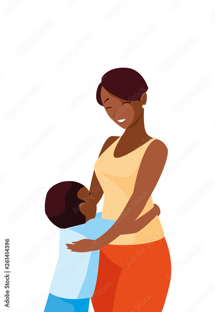 beautiful black mother with little son characters beautiful black mother with little son characters