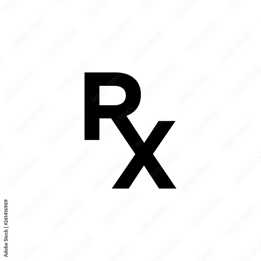 Obraz premium Rx pharmacy icon