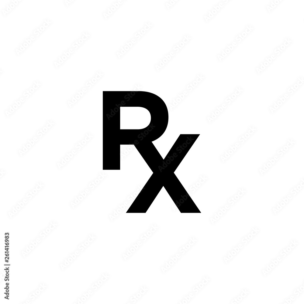 Obraz premium Rx pharmacy icon