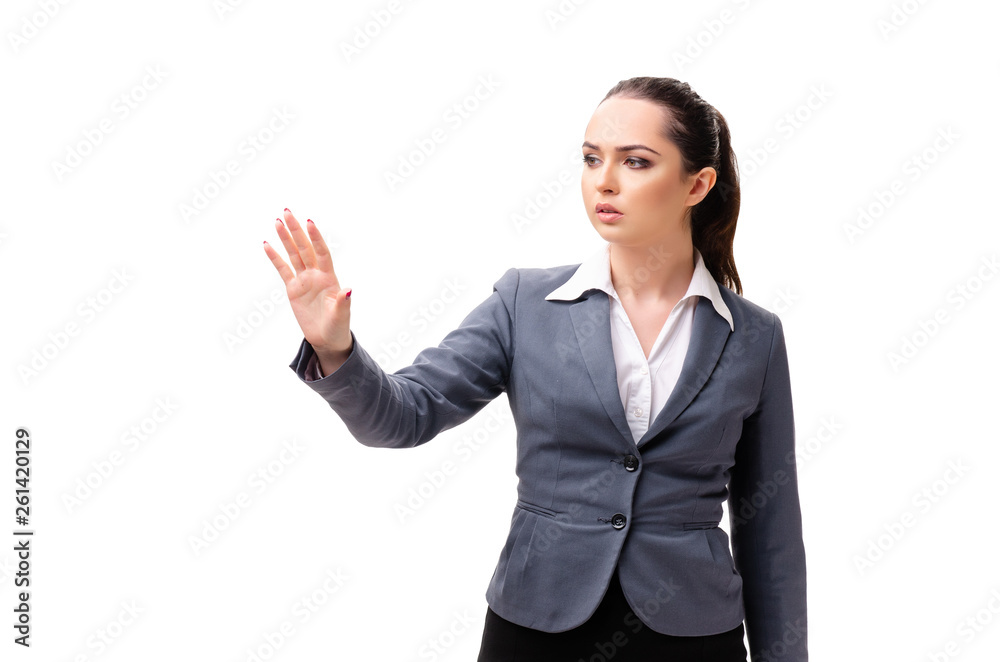 Young businesswoman isolated on white background Young businesswoman isolated on white background