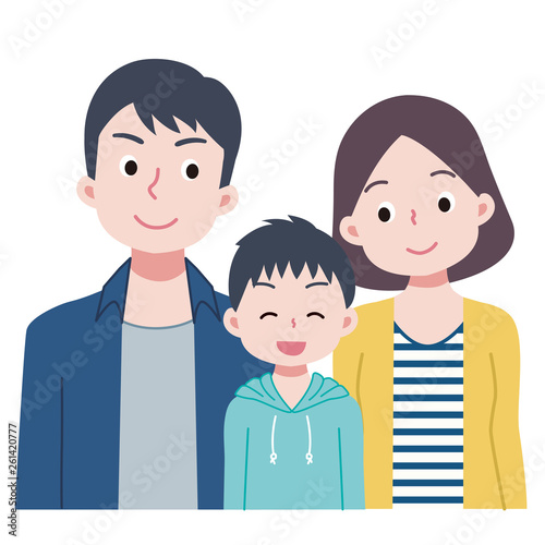 親子 3人家族