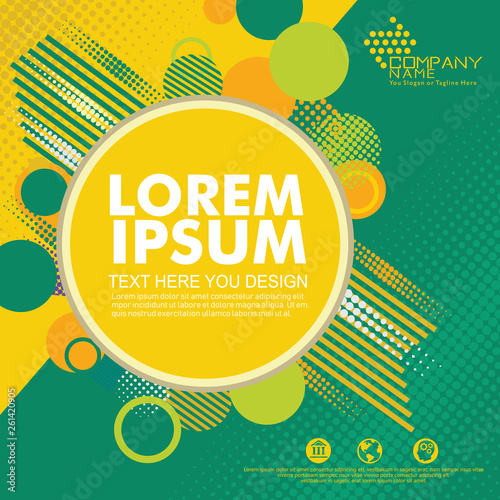 Abstract design background template with halftone style. Use for modern design, cover decorated, brochure, flayer and card promotion and banner web