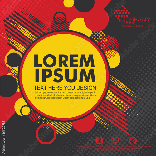 Abstract design background template with halftone style. Use for modern design, cover decorated, brochure, flayer and card promotion and banner web