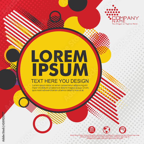 Abstract design background template with halftone style. Use for modern design, cover decorated, brochure, flayer and card promotion and banner web