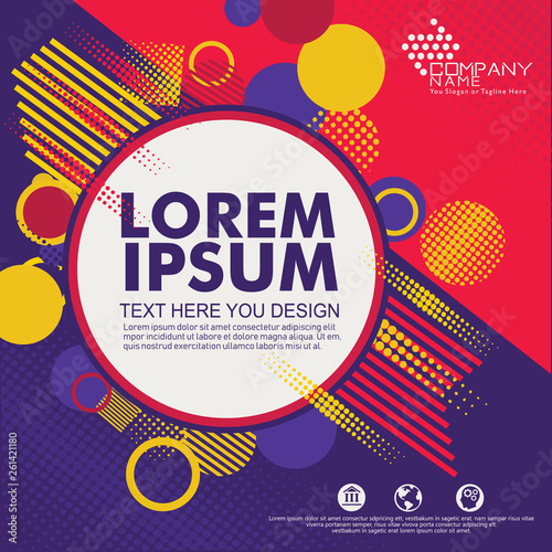 Abstract design background template with halftone style. Use for modern design, cover decorated, brochure, flayer and card promotion and banner web