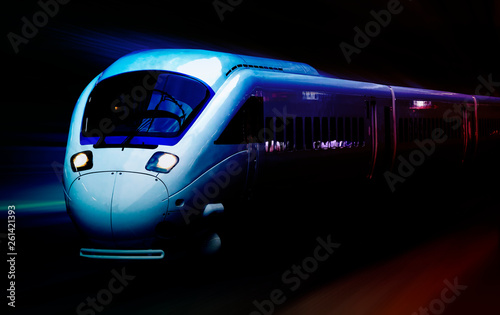 transportation concept : High speed train for business transportation 