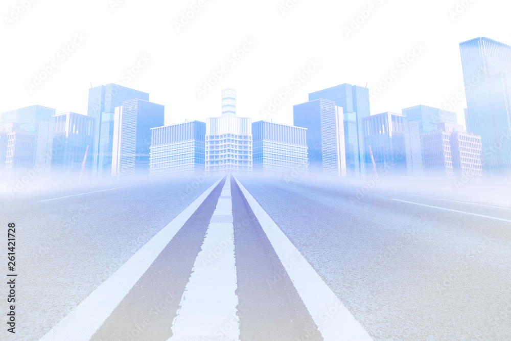 Road on clouds : starting business concept, success concept. Road on clouds : starting business concept, success concept.
