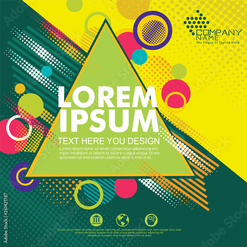 Abstract design background template with halftone style. Use for modern design, cover decorated, brochure, flayer and card promotion and banner web