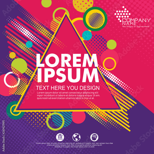 Abstract design background template with halftone style. Use for modern design, cover decorated, brochure, flayer and card promotion and banner web