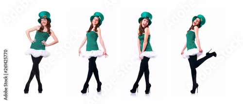 Woman in saint patrick concept