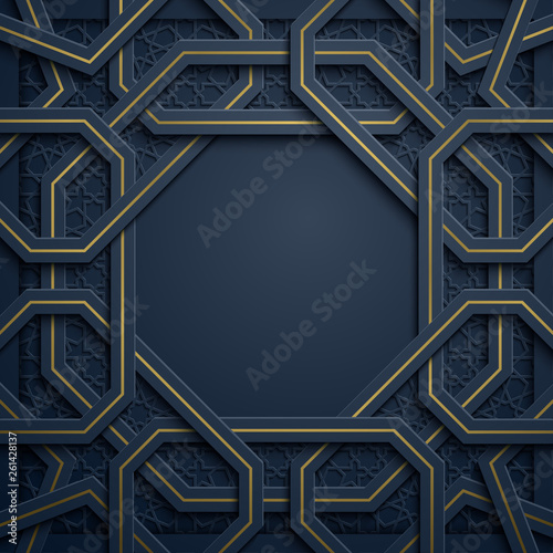 Abstract background with geometric arabic pattern