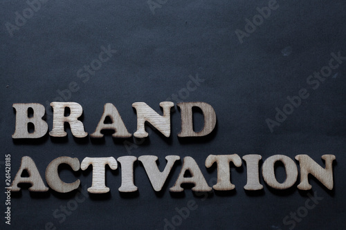 Brand Activation. Business Marketing Words Typography Concept