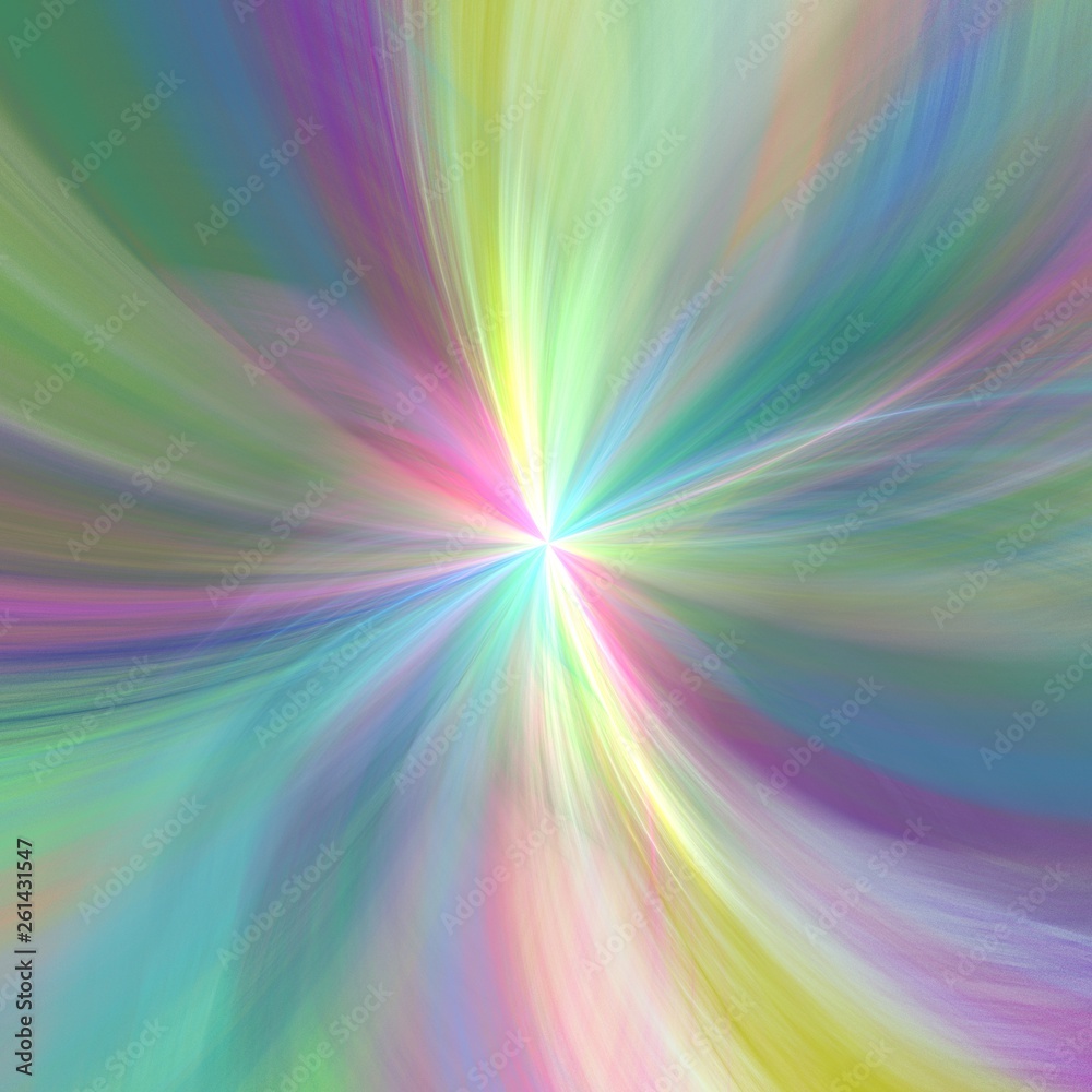 Obraz premium Abstract fractal star explosion with shiny gloss. Multicolored background.