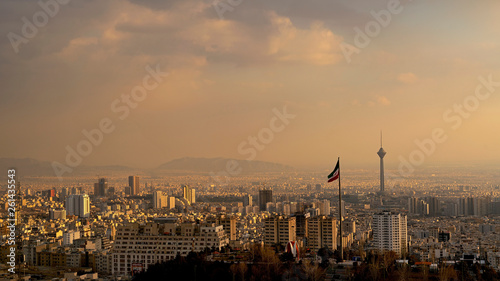 Tehran is the capital city of Iran. Heavy traffic, polluting heavy industries and heating by dirty fuel make the city one of the most polluted especially over the wintertime.