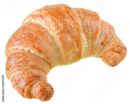 French pastry croissant isolated