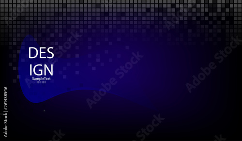 Abstract blue geometric background with mosaic of squares