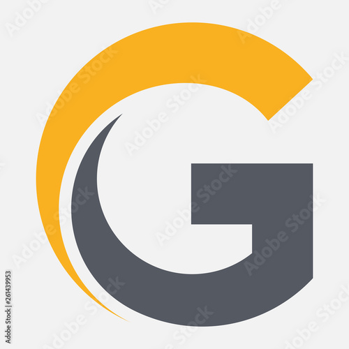 initial, G, logo, modern, direction