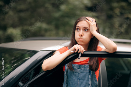 Travel Woman Felling Lost on the Road