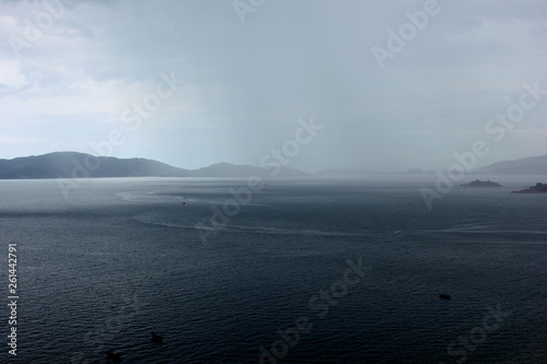 Rain over the sea