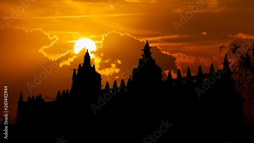 Great Mud Mosque of Djenn: Time Lapse at Sunset, Mali