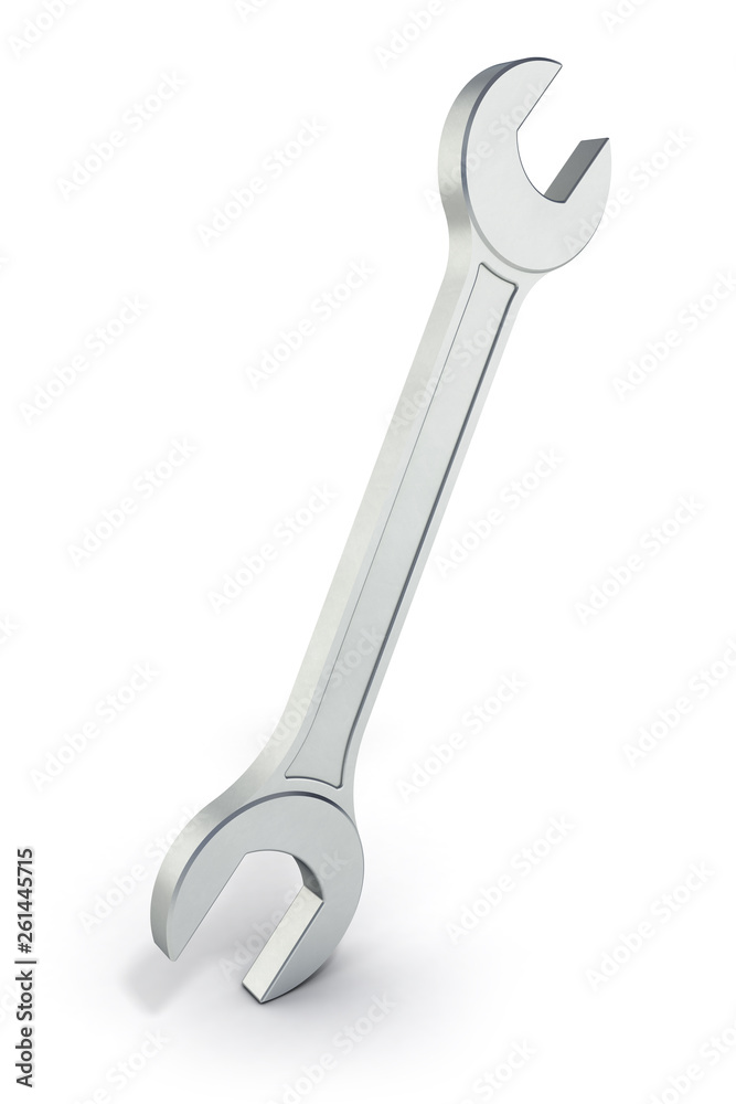 Wrench isolated on white background 3d rendering Wrench isolated on white background 3d rendering