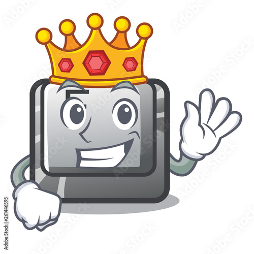 King button F on a keyboard cartoon
