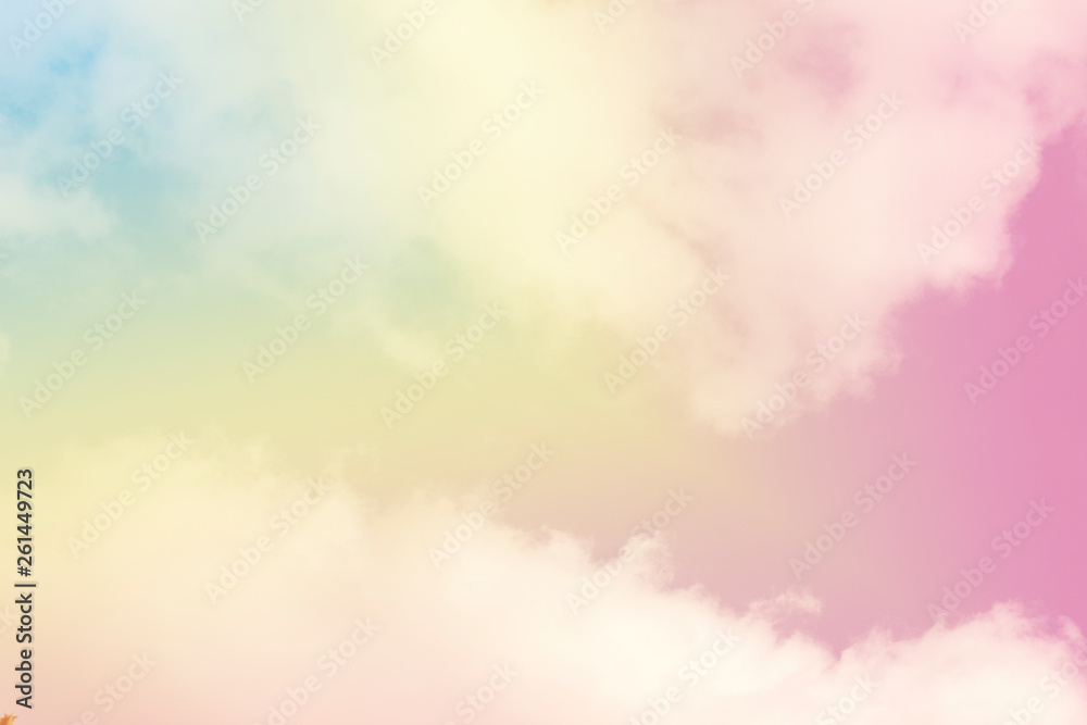 A soft fog cloud background whith a pastel colored orenge to blue gradient A soft fog cloud background whith a pastel colored orenge to blue gradient