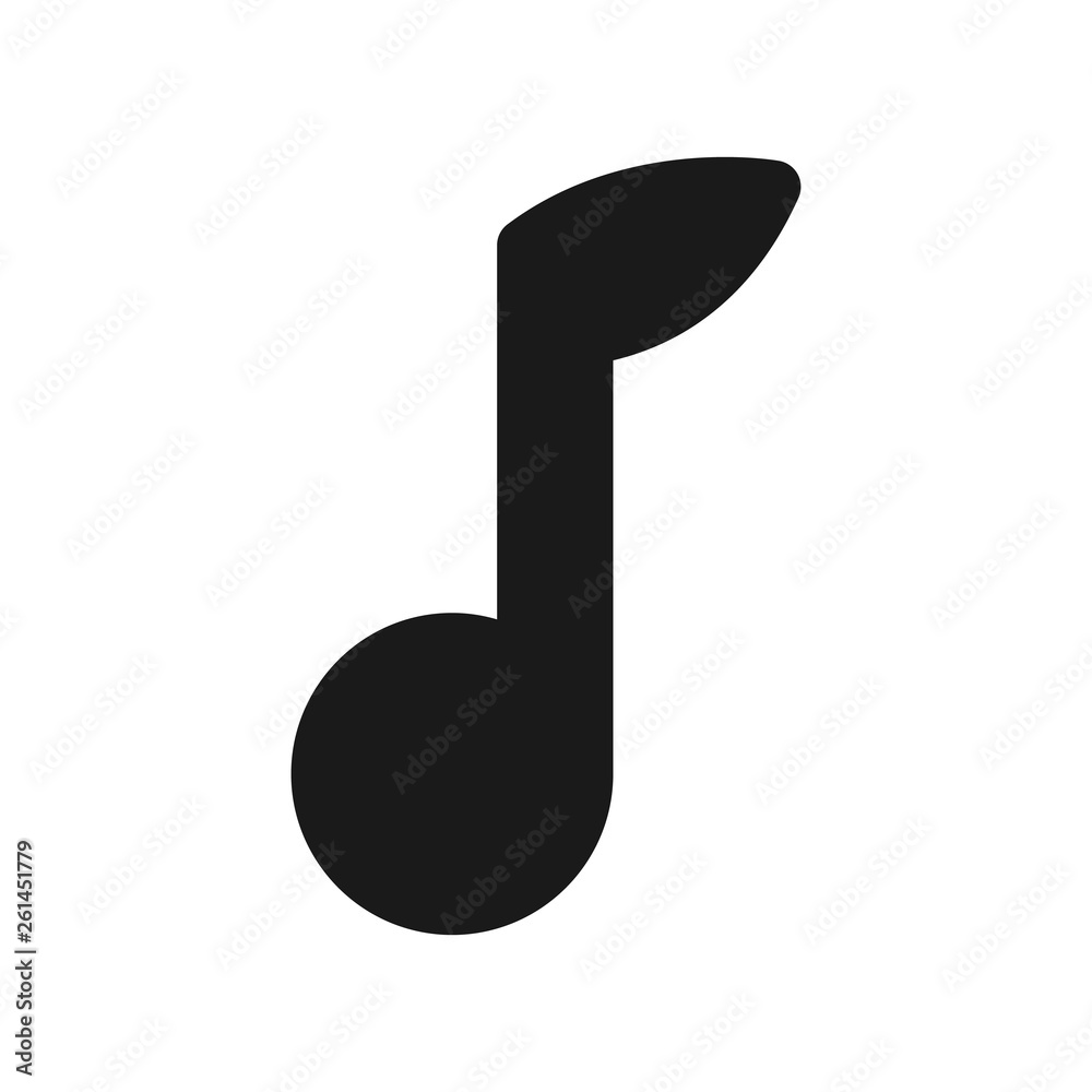 Music note icon - quarter note illustration. Music note icon - quarter note illustration.