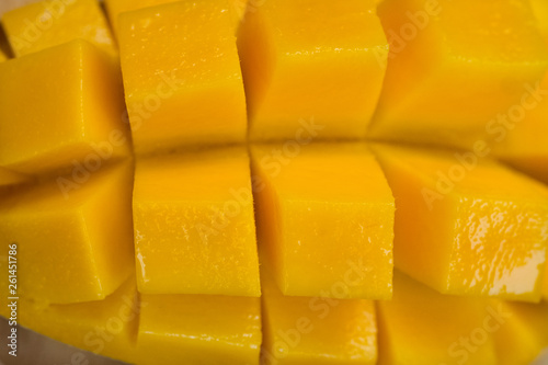 Mango tropical fruit sweet slice cube