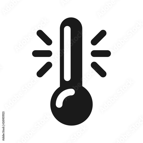 Thermometer icon illustration. Temperature measurement illustration. Fever measurement tool icon.