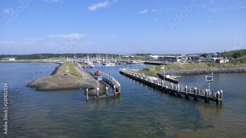 View of Marina Vlieland seen from the sea photo