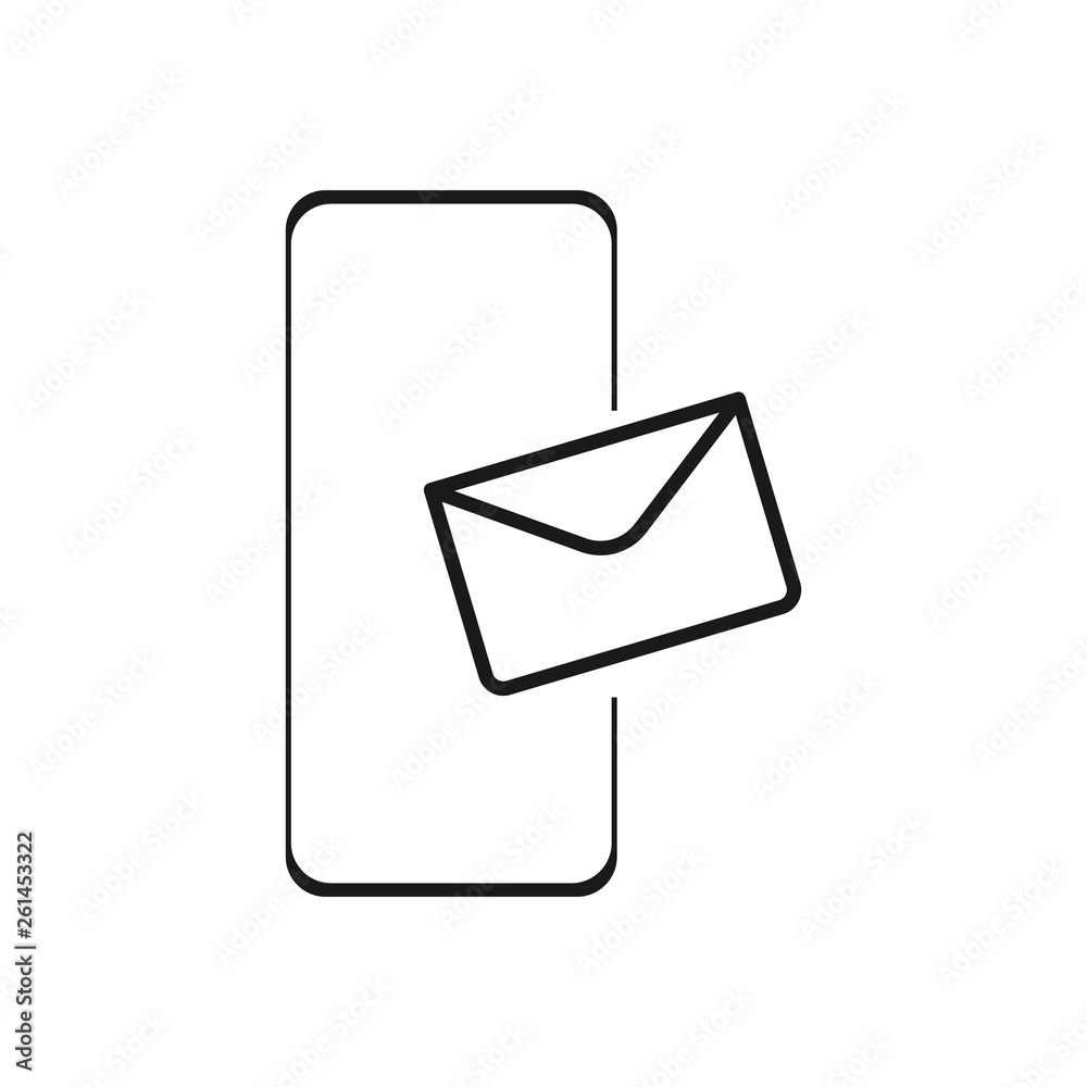 New email notification on mobile phone , smartphone screen . New unread e-mail message and read mail envelope icons. Icon illustration in flat style. Incoming post or sms. New email notification on mobile phone , smartphone screen . New unread e-mail message and read mail envelope icons. Icon illustration in flat style. Incoming post or sms.