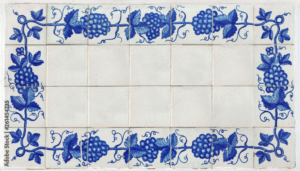 Fototapeta premium Azulejos / grappes de raisins