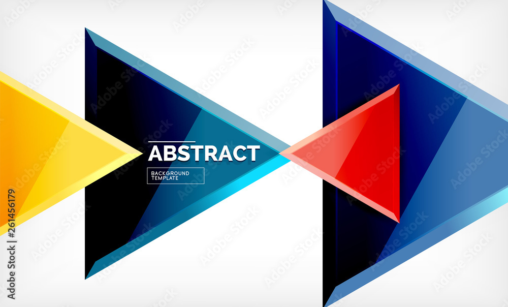 Flying triangles compostion geometric background Flying triangles compostion geometric background