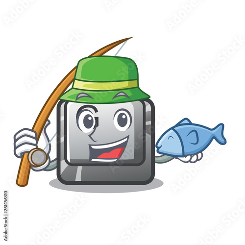 Fishing button G in the character shape