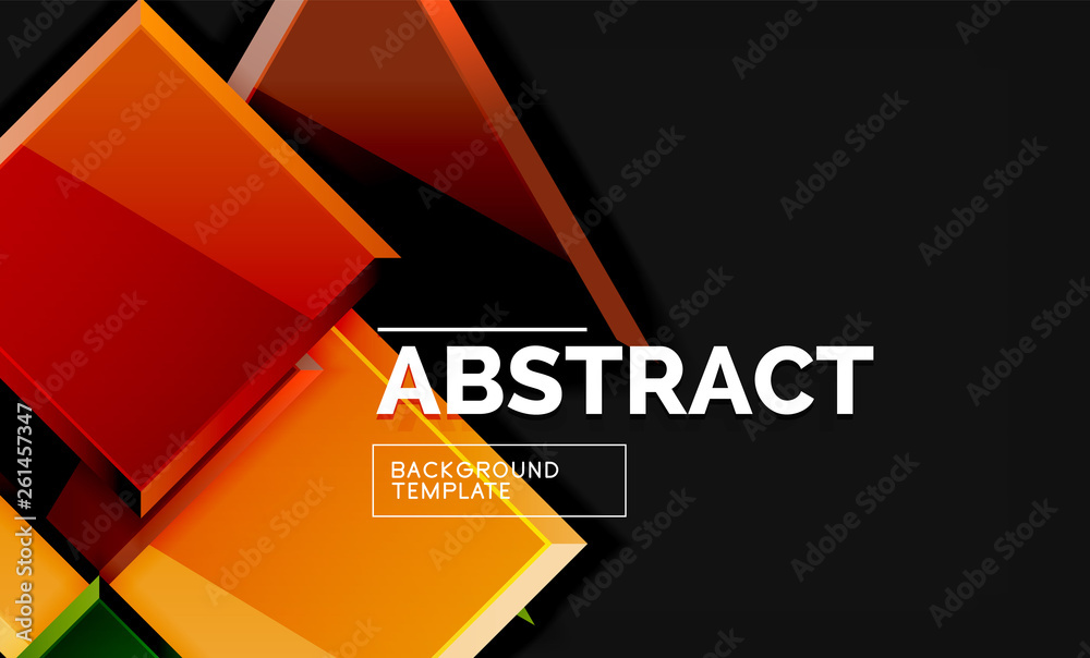 Squares and triangles geometrical background Squares and triangles geometrical background